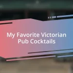 My Favorite Victorian Pub Cocktails