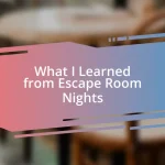 What I Learned from Escape Room Nights